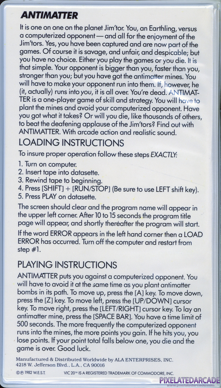 Antimatter Cover Art: 