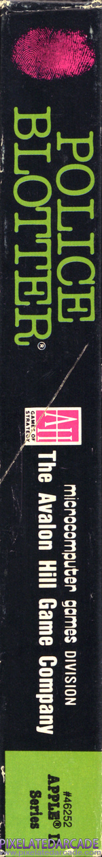 Police Blotter Cover Art: Left Spine