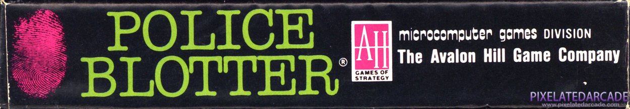 Police Blotter Cover Art: Top Spine