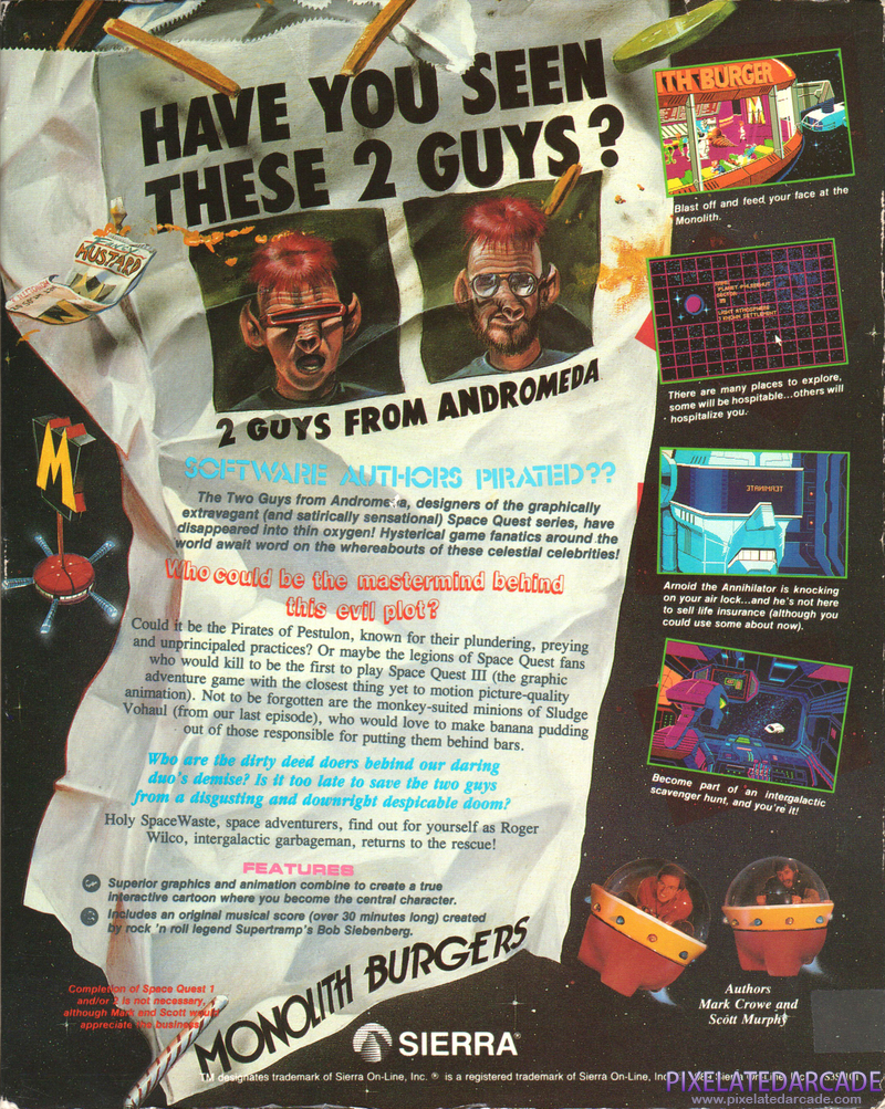 Space Quest III: The Pirates of Pestulon Cover Art: Space Quest III: The Pirates of Pestulon Cover Art:
