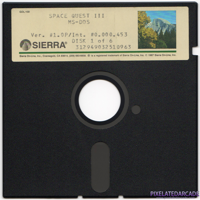 Space Quest III: The Pirates of Pestulon Cover Art: Disk 1 of 6 Space Quest III: The Pirates of Pestulon Cover Art: Disk 1 of 6