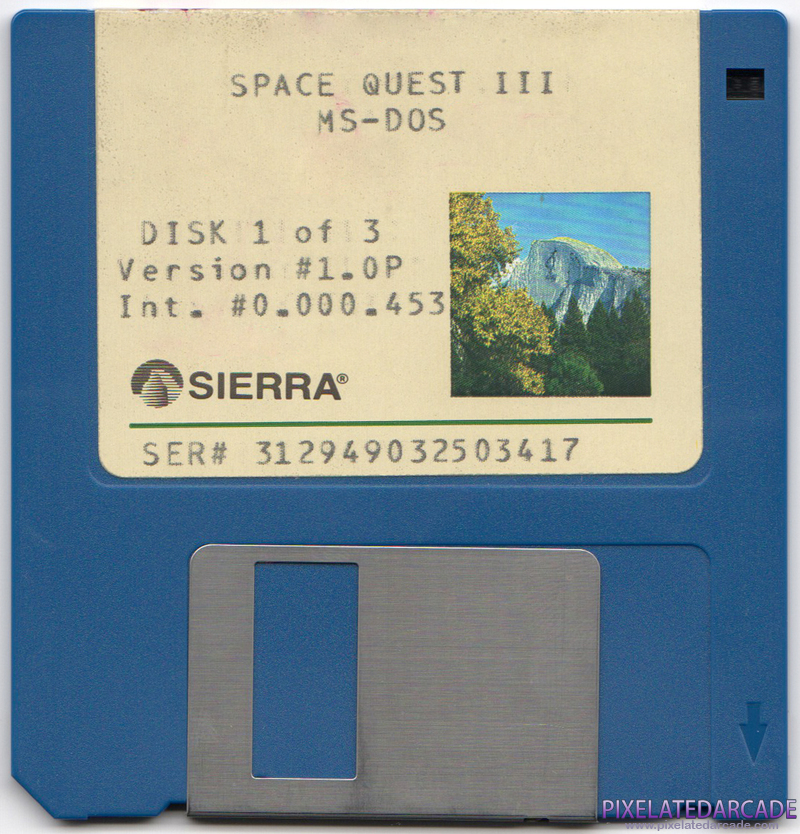 Space Quest III: The Pirates of Pestulon Cover Art: Disk 1 of 3 - Front Space Quest III: The Pirates of Pestulon Cover Art: Disk 1 of 3 - Front
