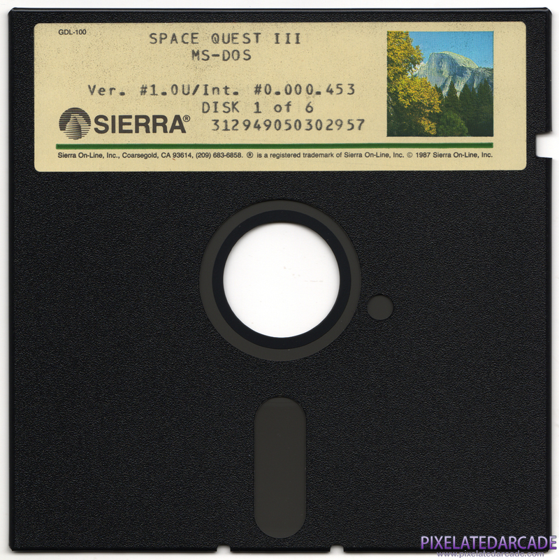 Space Quest III: The Pirates of Pestulon Cover Art: Disk 1 of 6 Space Quest III: The Pirates of Pestulon Cover Art: Disk 1 of 6