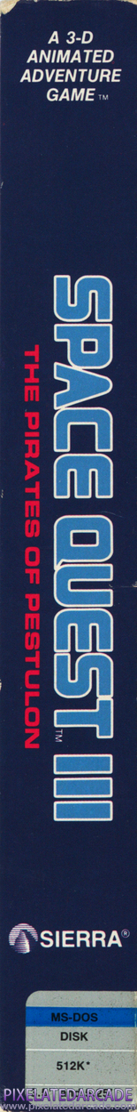 Space Quest III: The Pirates of Pestulon Cover Art: Left Spine Space Quest III: The Pirates of Pestulon Cover Art: Left Spine