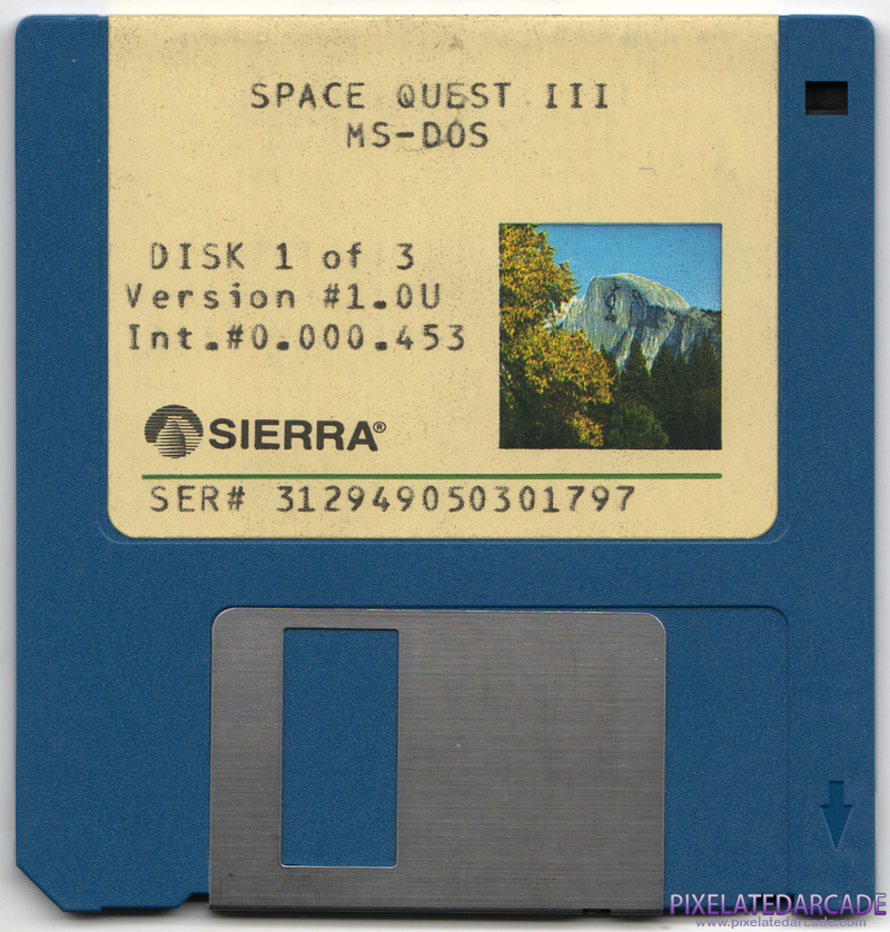 Space Quest III: The Pirates of Pestulon Cover Art: Disk 1 of 3 - Front Space Quest III: The Pirates of Pestulon Cover Art: Disk 1 of 3 - Front