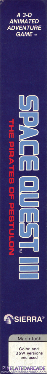 Space Quest III: The Pirates of Pestulon Cover Art: Left Spine