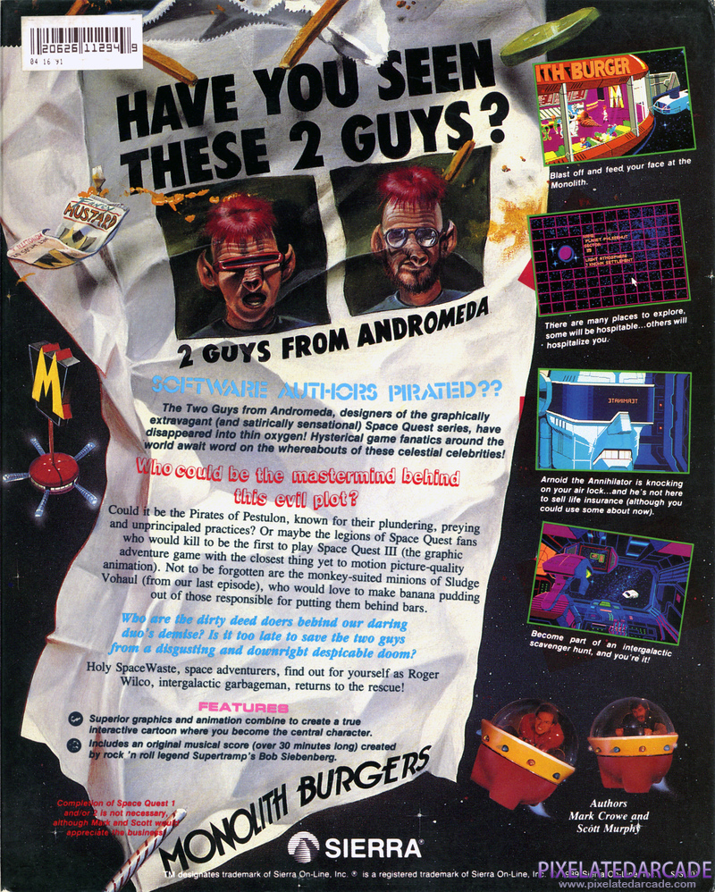 Space Quest III: The Pirates of Pestulon Cover Art: 