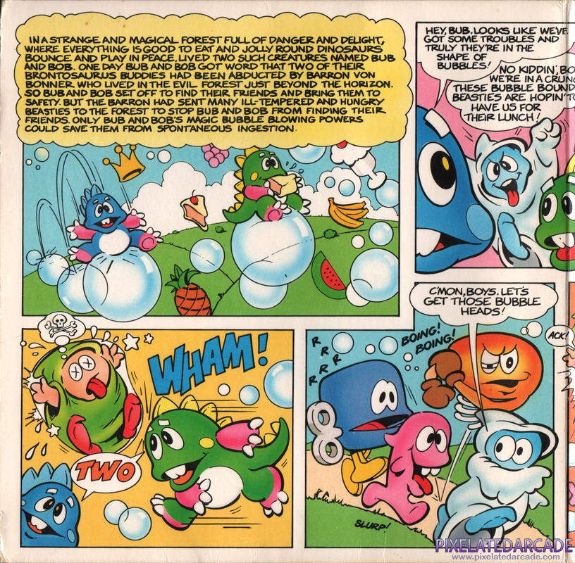 Bubble Bobble Cover Art: Left Side Bubble Bobble Cover Art: Left Side