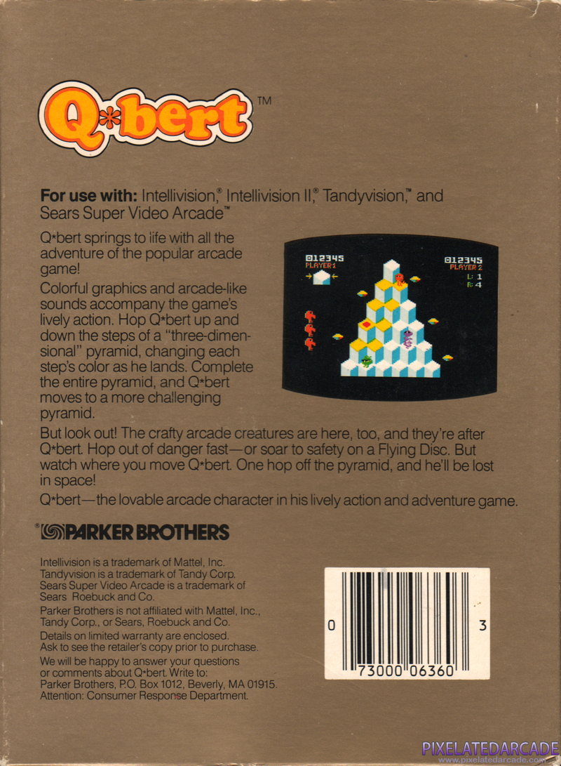 Q*bert Cover Art: Q*bert Cover Art: