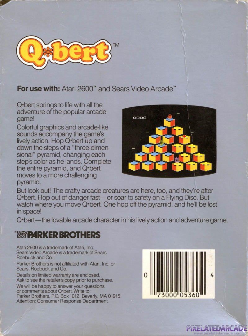 Q*bert Cover Art: Q*bert Cover Art: