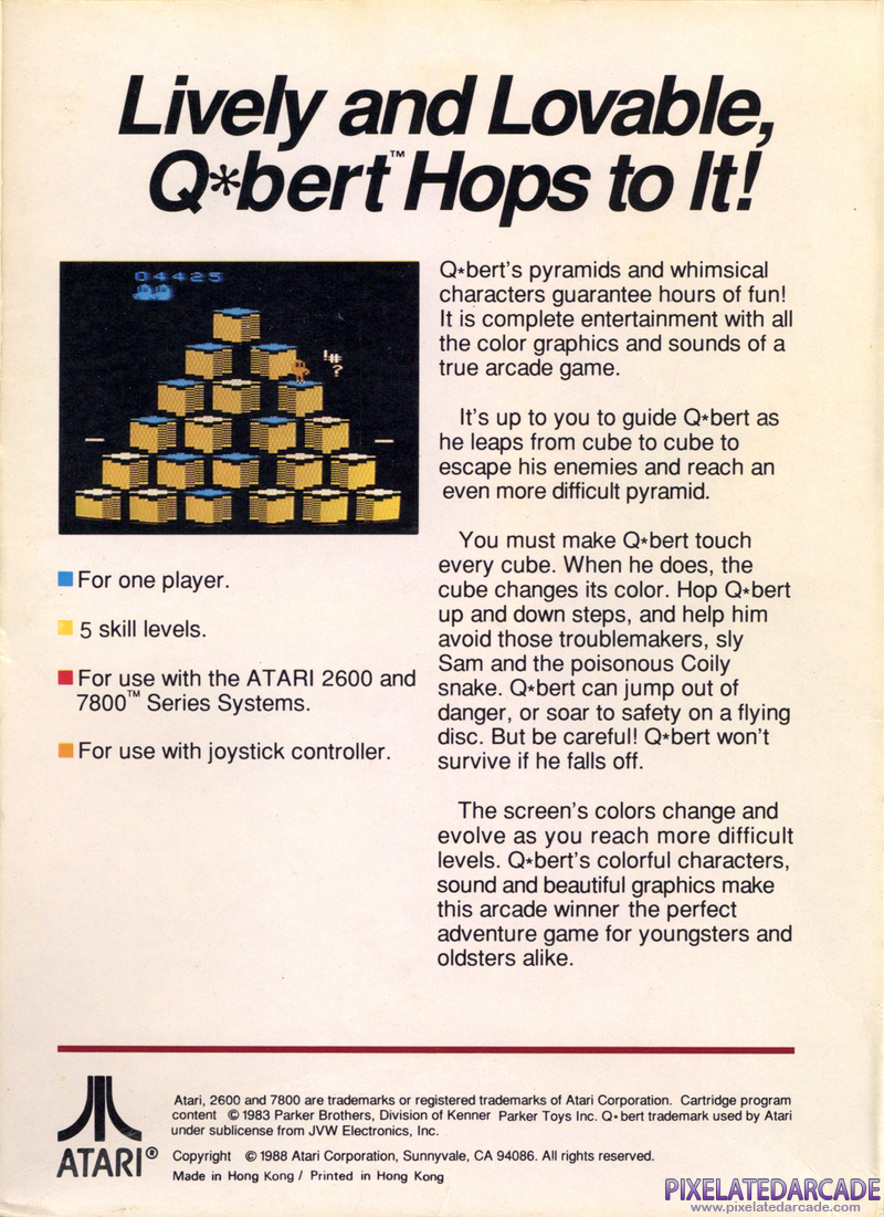 Q*bert Cover Art: Q*bert Cover Art: