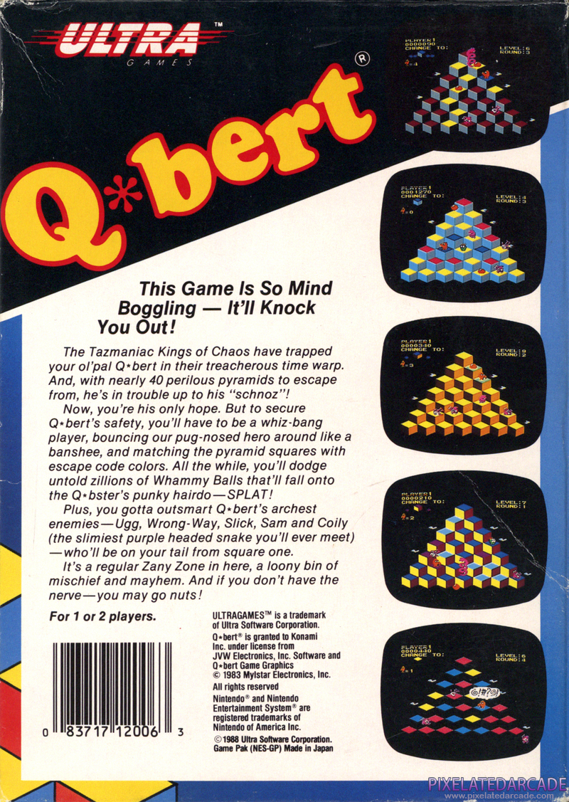 Q*bert Cover Art: Q*bert Cover Art: