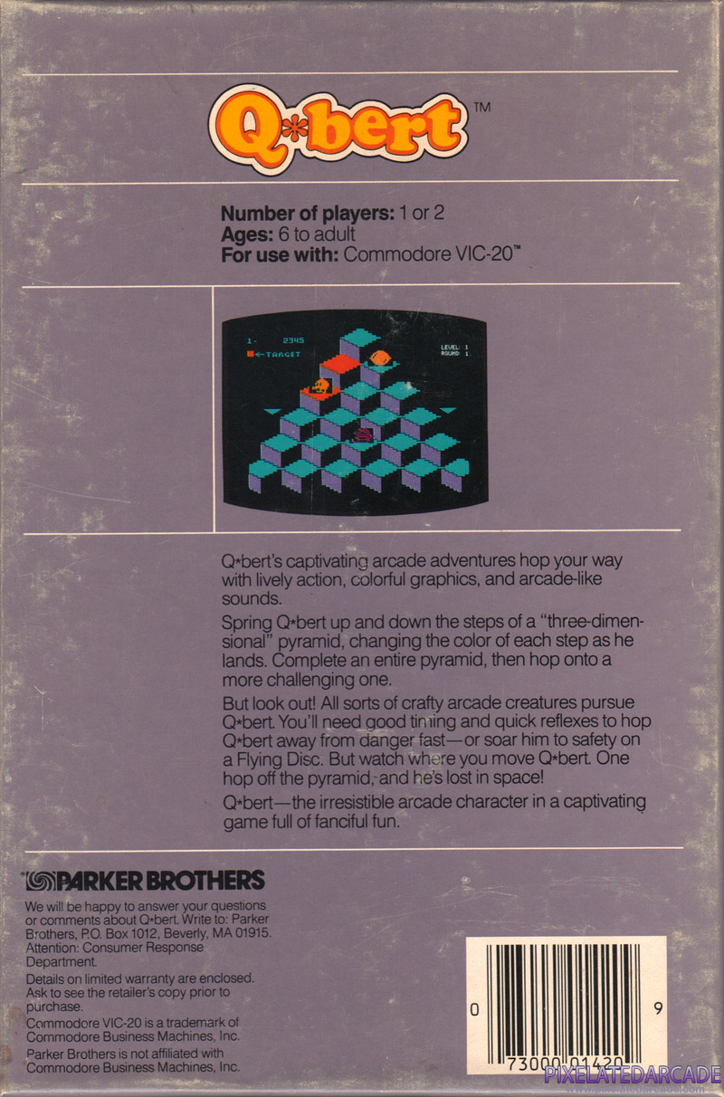 Q*bert Cover Art: Q*bert Cover Art: