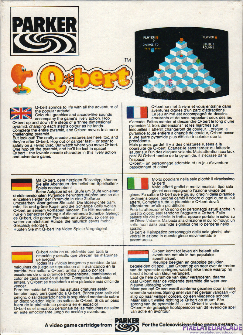 Q*bert Cover Art: Q*bert Cover Art: