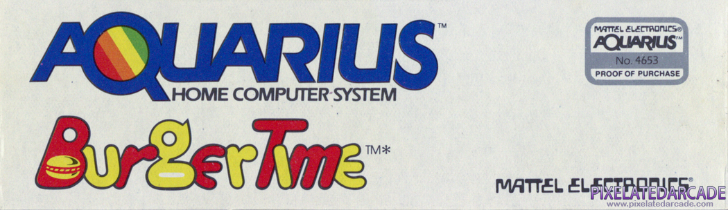 BurgerTime Cover Art: Bottom Spine BurgerTime Cover Art: Bottom Spine