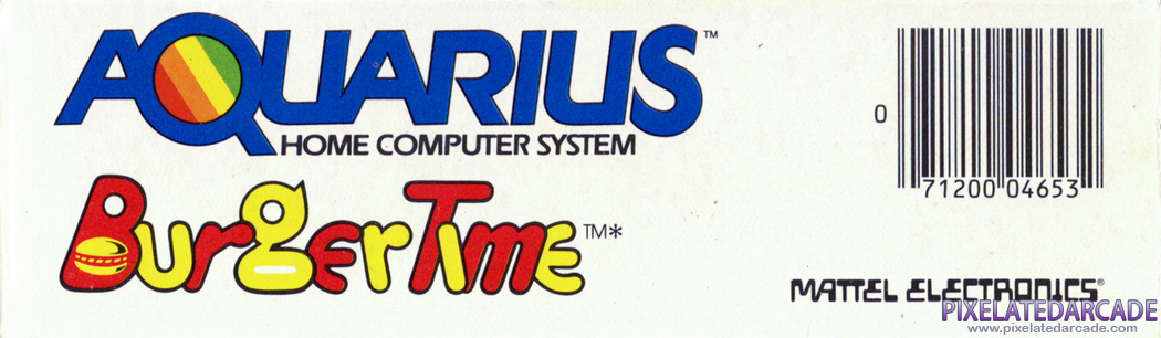BurgerTime Cover Art: Top Spine BurgerTime Cover Art: Top Spine