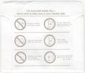 Disk Sleeve - Back
