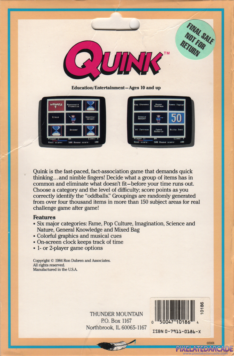 Quink Cover Art: Quink Cover Art: