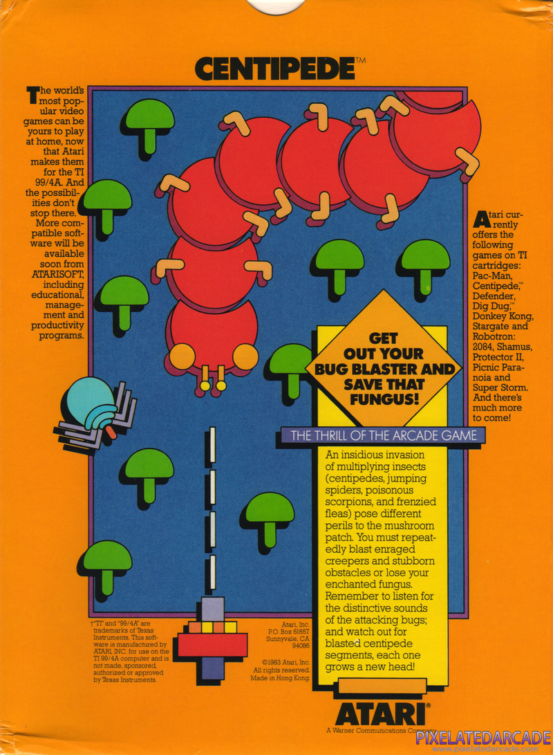 Centipede Cover Art: Centipede Cover Art: