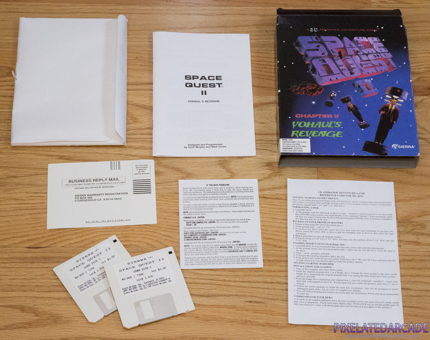 Space Quest II: Chapter II - Vohaul's Revenge Cover Art: Box and contents Space Quest II: Chapter II - Vohaul's Revenge Cover Art: Box and contents