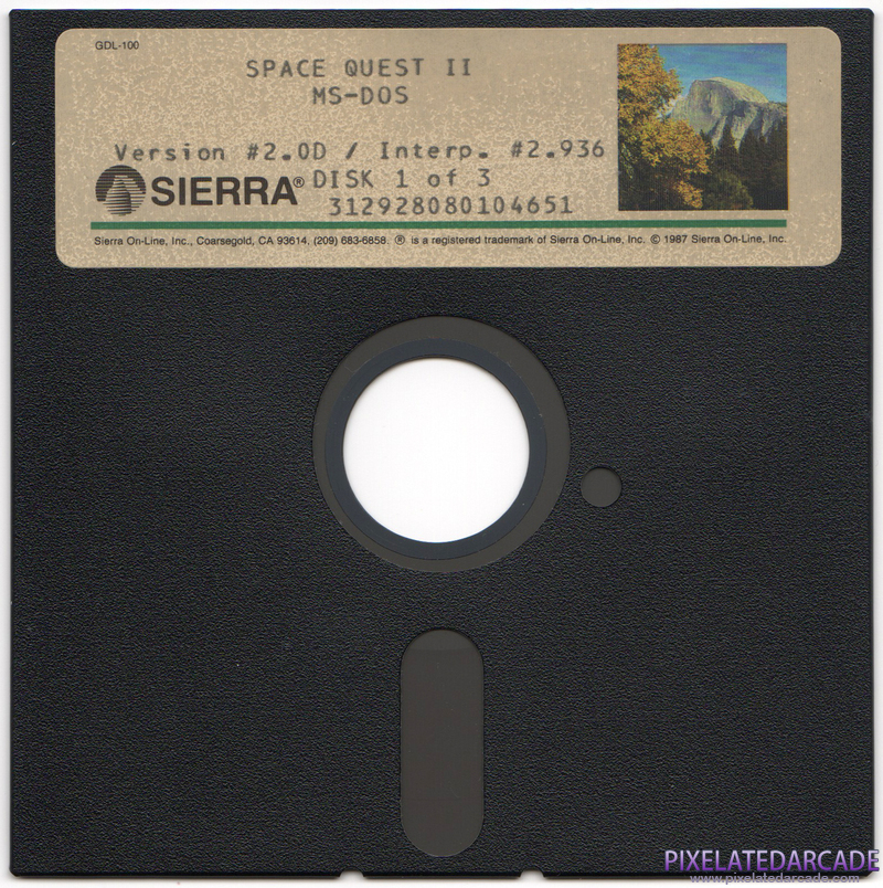 Space Quest II: Chapter II - Vohaul's Revenge Cover Art: Disk 1 of 3 Space Quest II: Chapter II - Vohaul's Revenge Cover Art: Disk 1 of 3