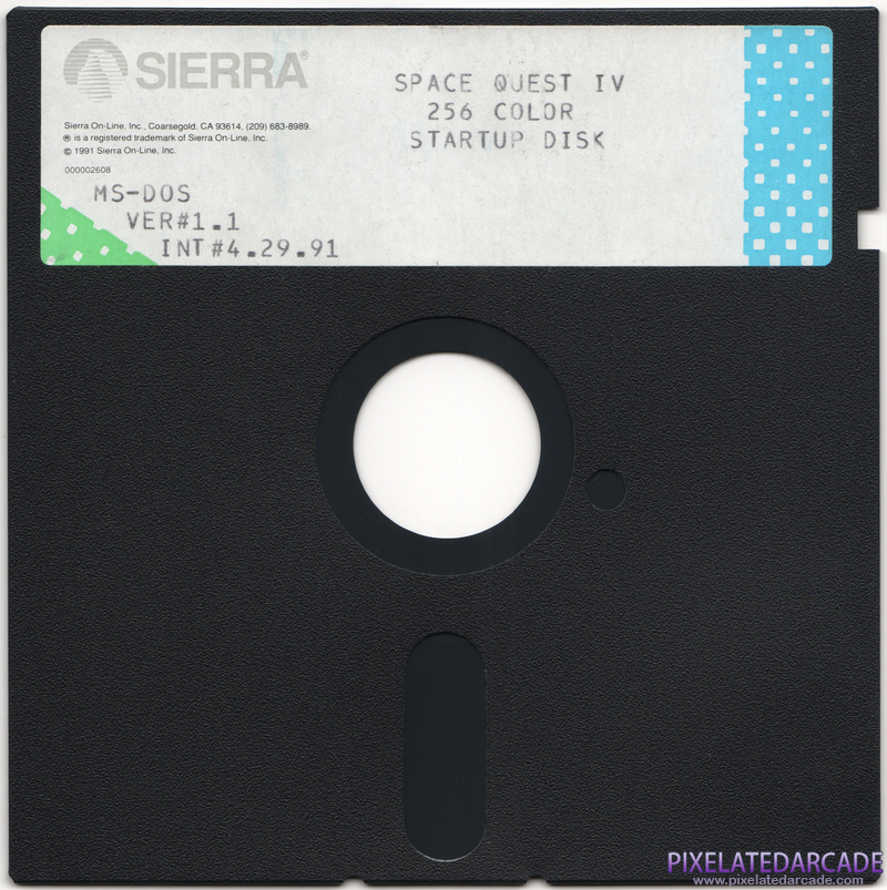 Space Quest IV: Roger Wilco and the Time Rippers Cover Art: Disk 1 of 6 Space Quest IV: Roger Wilco and the Time Rippers Cover Art: Disk 1 of 6