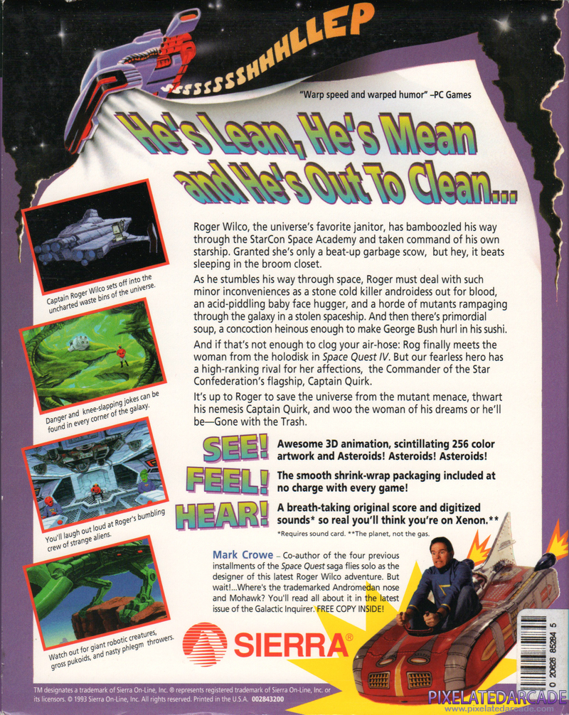 Space Quest V: The Next Mutation Cover Art: Space Quest V: The Next Mutation Cover Art: