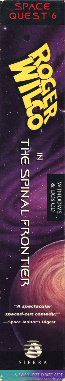 Space Quest 6: Roger Wilco in the Spinal Frontier Cover Art: Left Spine