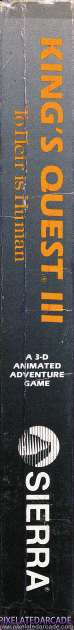 King's Quest III: To Heir is Human Cover Art: Left Spine King's Quest III: To Heir is Human Cover Art: Left Spine