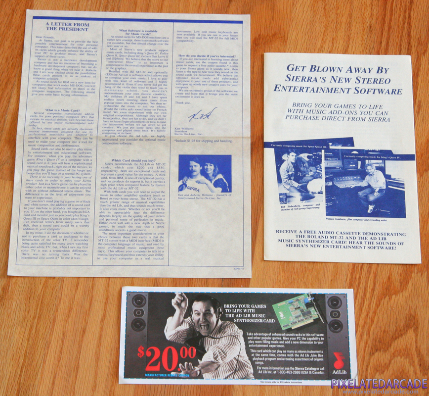King's Quest IV: The Perils of Rosella Cover Art: Music card promotions King's Quest IV: The Perils of Rosella Cover Art: Music card promotions
