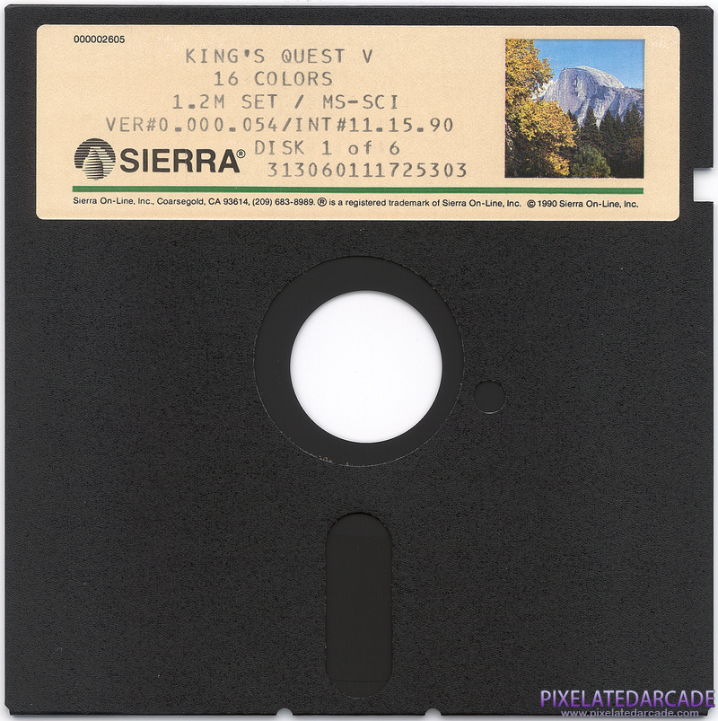 King's Quest V: Absence Makes the Heart Go Yonder! Cover Art: Disk 1 of 6 King's Quest V: Absence Makes the Heart Go Yonder! Cover Art: Disk 1 of 6