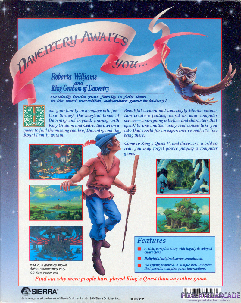 King's Quest V: Absence Makes the Heart Go Yonder! Cover Art: King's Quest V: Absence Makes the Heart Go Yonder! Cover Art: