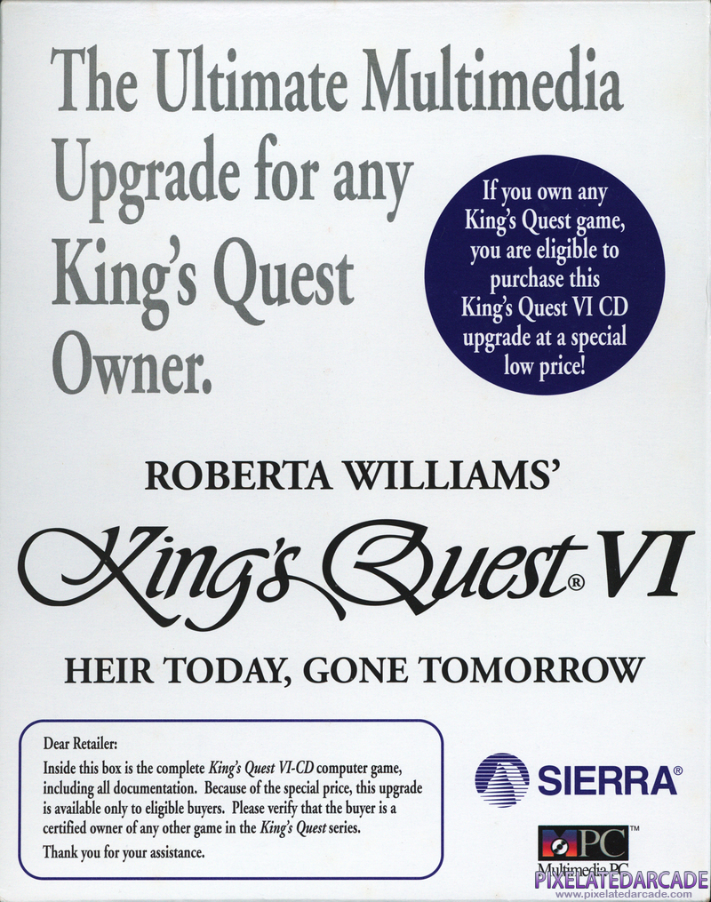 King's Quest VI: Heir Today, Gone Tomorrow Cover Art: 