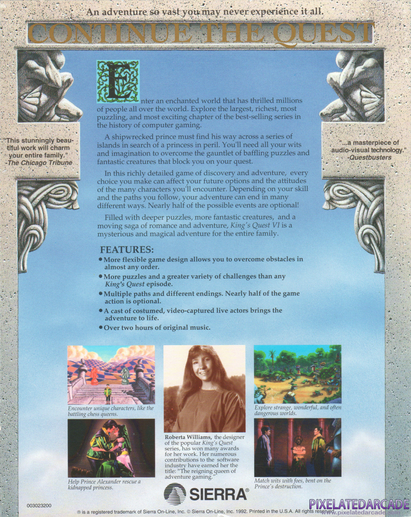 King's Quest VI: Heir Today, Gone Tomorrow Cover Art: King's Quest VI: Heir Today, Gone Tomorrow Cover Art:
