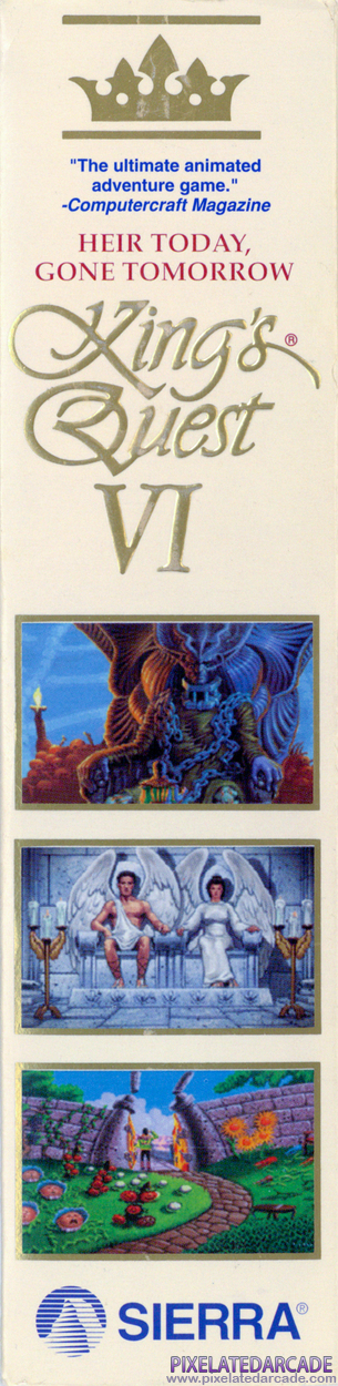 King's Quest VI: Heir Today, Gone Tomorrow Cover Art: Right Spine