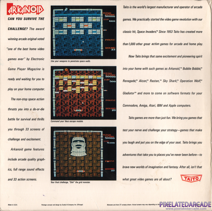 Arkanoid Cover Art: Arkanoid Cover Art: