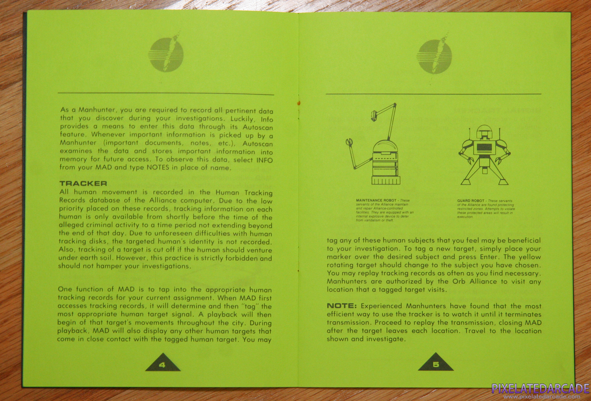 Manhunter: New York Cover Art: Part of the instruction manual Manhunter: New York Cover Art: Part of the instruction manual