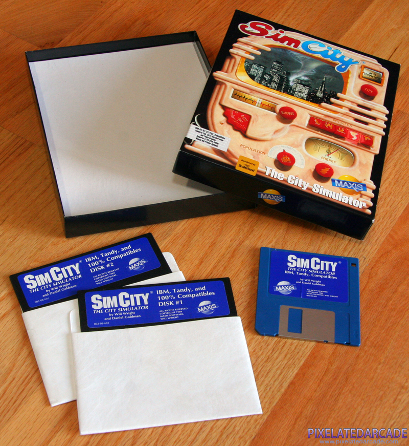 SimCity Cover Art: Game disks and box SimCity Cover Art: Game disks and box
