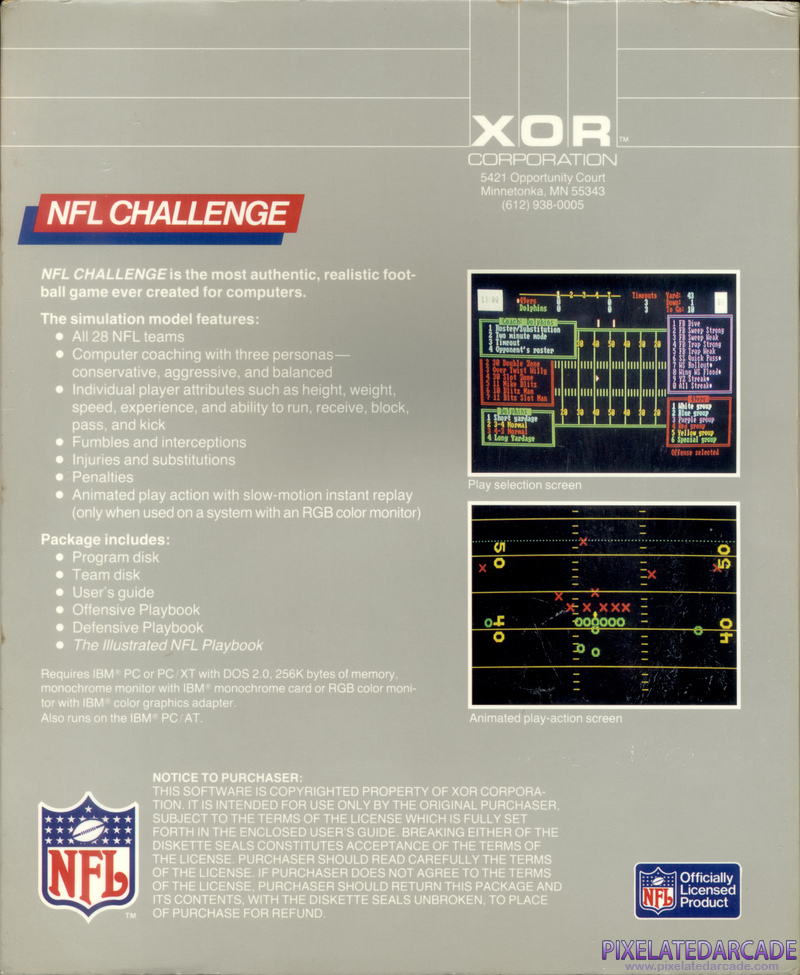 NFL Challenge Cover Art: NFL Challenge Cover Art: