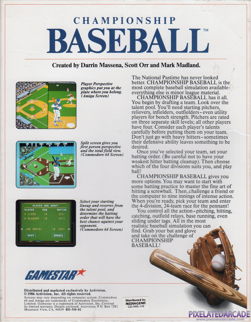 Championship Baseball Cover Art: Championship Baseball Cover Art: