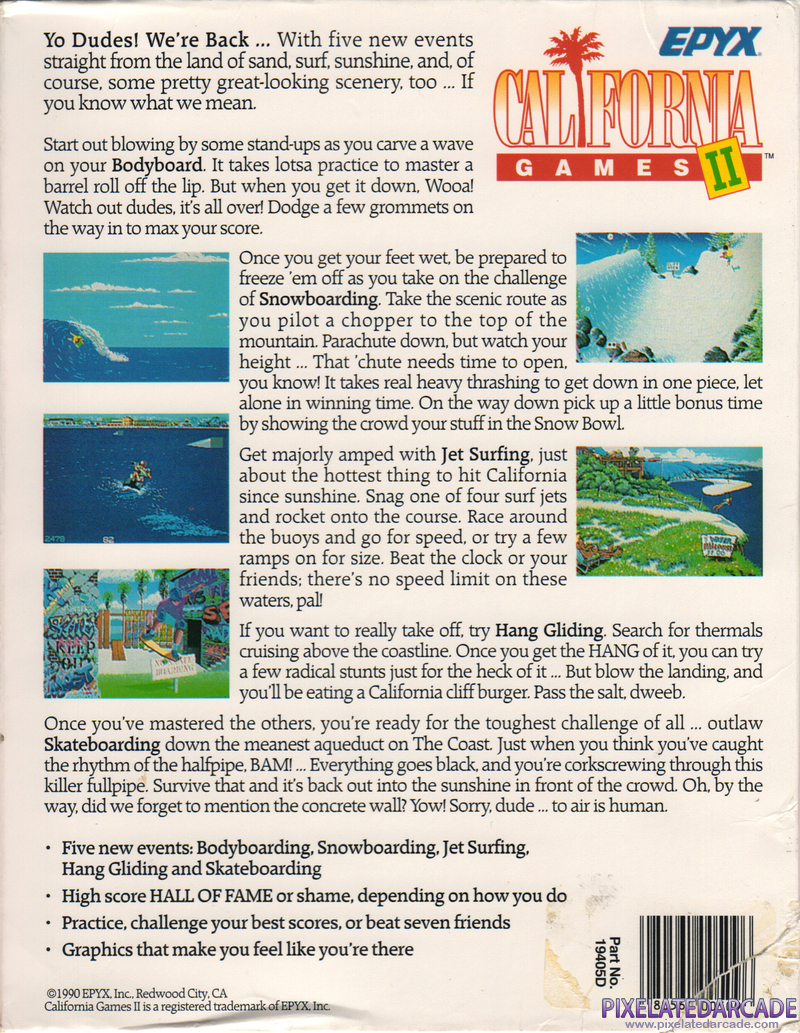 California Games II Cover Art: California Games II Cover Art: