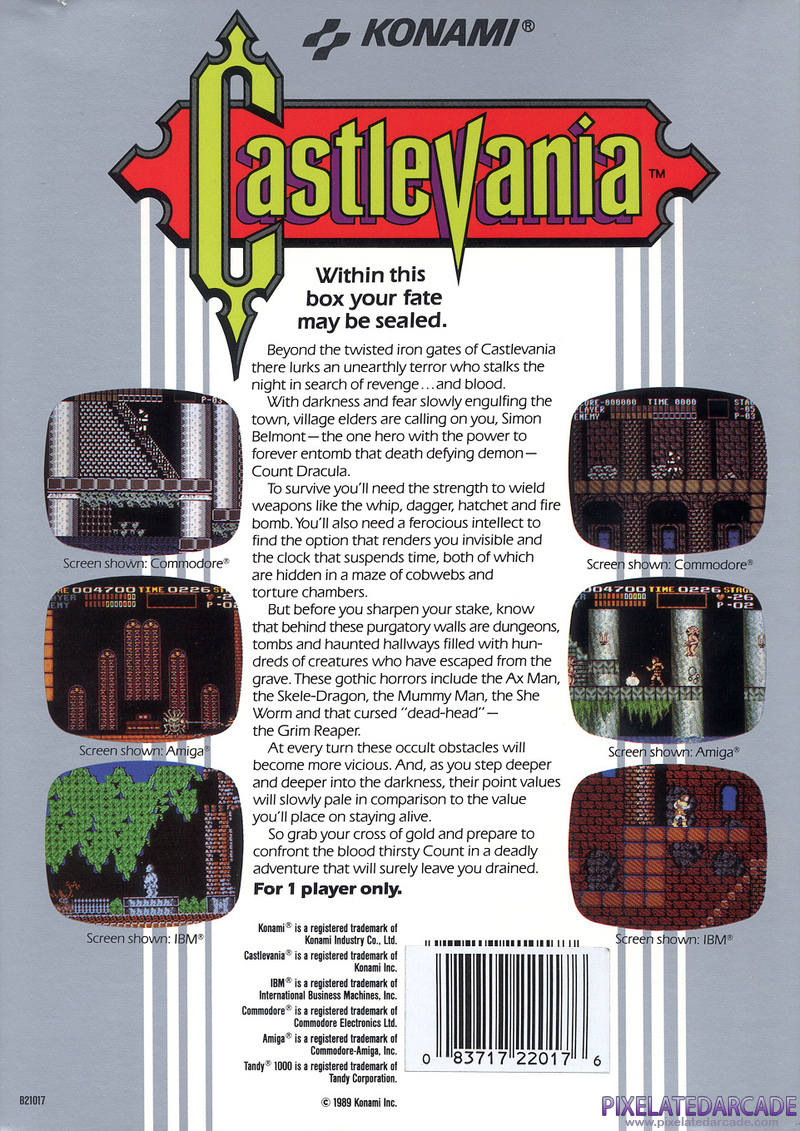 Castlevania Cover Art: Castlevania Cover Art: