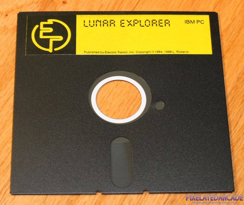 Lunar Explorer: A Space Flight Simulator Cover Art: Lunar Explorer game disk