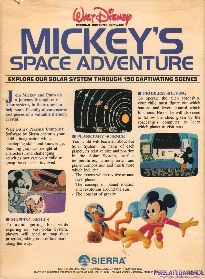 Mickey's Space Adventure Cover Art: Mickey's Space Adventure Cover Art: