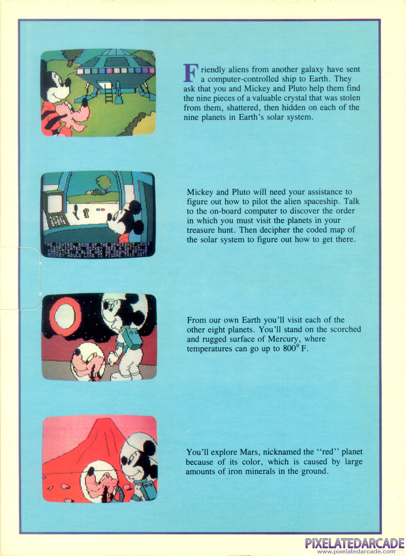 Mickey's Space Adventure Cover Art: Left Side Mickey's Space Adventure Cover Art: Left Side