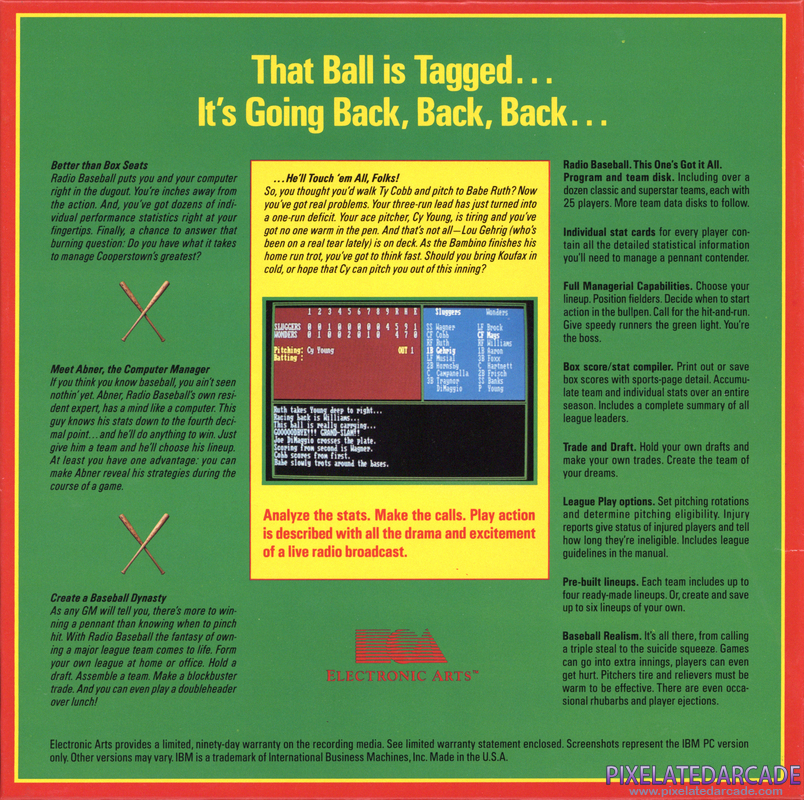 Radio Baseball Cover Art: Radio Baseball Cover Art: