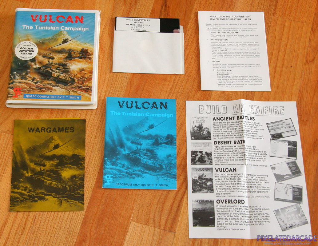 Vulcan: The Tunisian Campaign Cover Art: Box and contents Vulcan: The Tunisian Campaign Cover Art: Box and contents