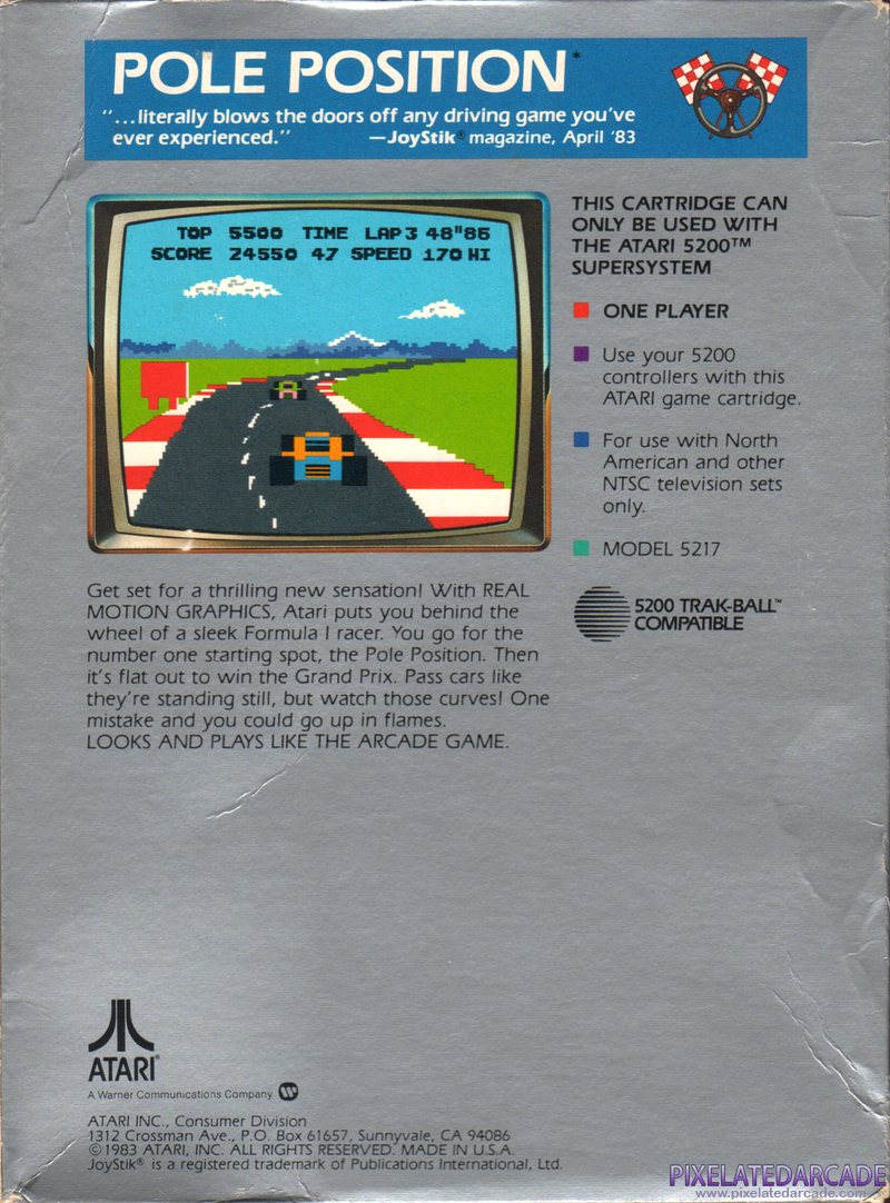 Pole Position Cover Art: Pole Position Cover Art: