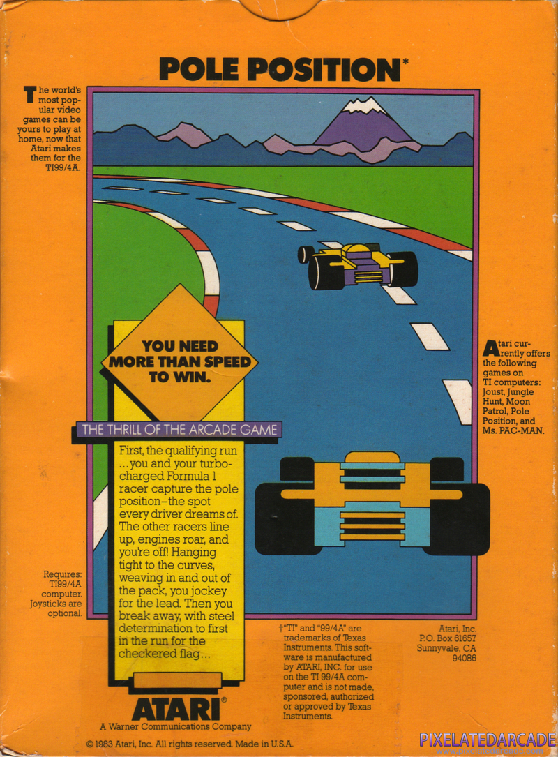 Pole Position Cover Art: Pole Position Cover Art: