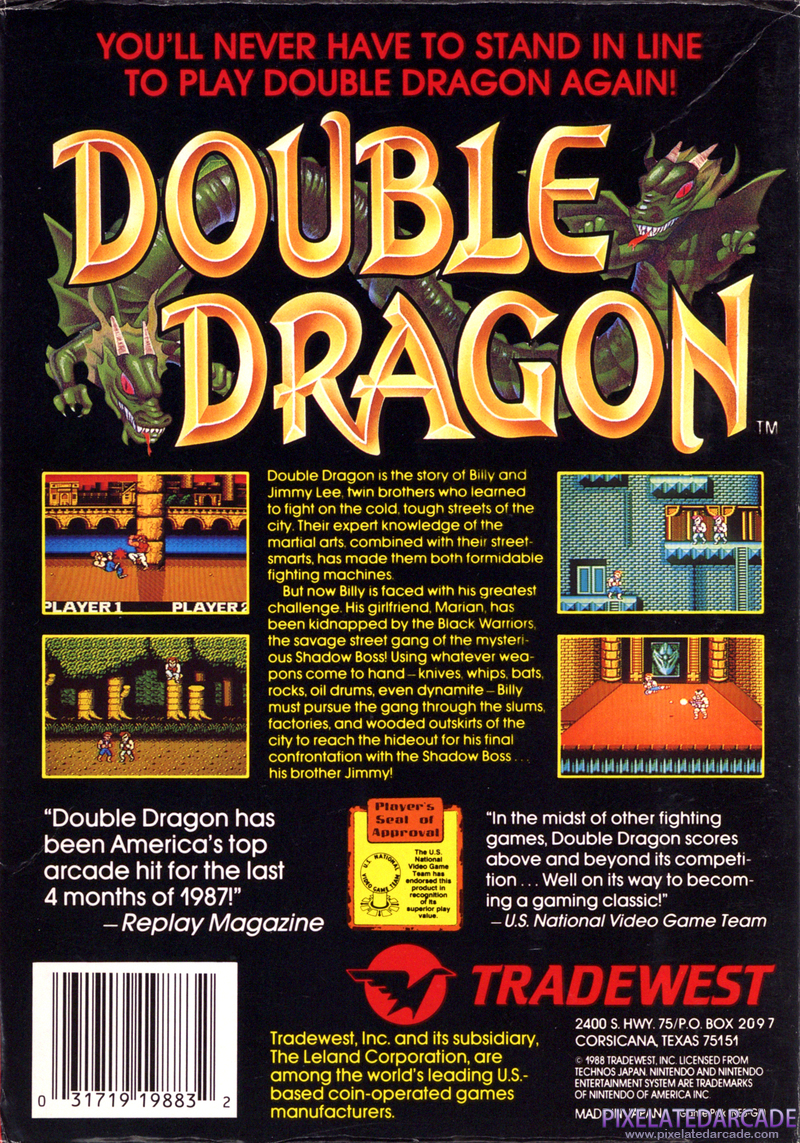 Double Dragon Cover Art: Double Dragon Cover Art: